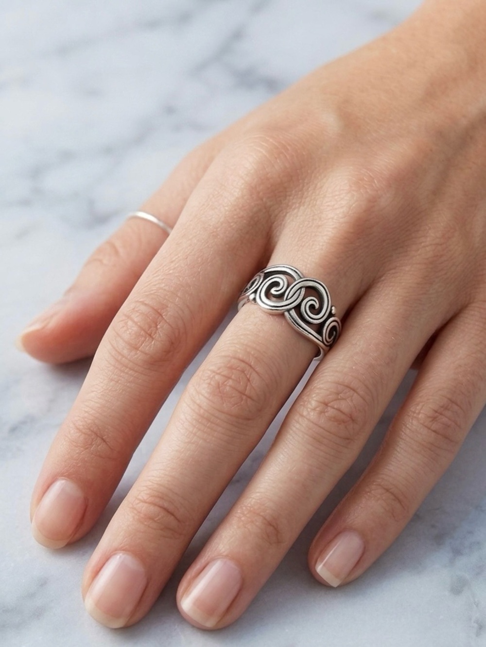 Retired James Avery Gentle wave Ring - Silver